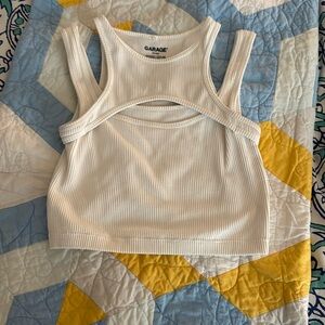 white fun garage top